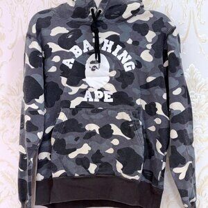 A Bathing Ape Glow-in-the-Dark Camo Hoodie BAPE Shark Style - Size M